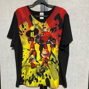 Pixar incredibles scrub top xl new